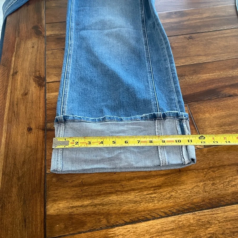 Flying Monkey high rise wide cuffed wide leg medium wash blue denim jeans sz 31 - Picture 16 of 16